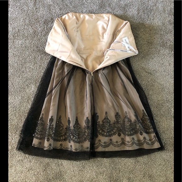 David's Bridal Mesh Beaded Prom Dress 12 Gorgeous Tulle Caviar Embellished - Picture 11 of 15